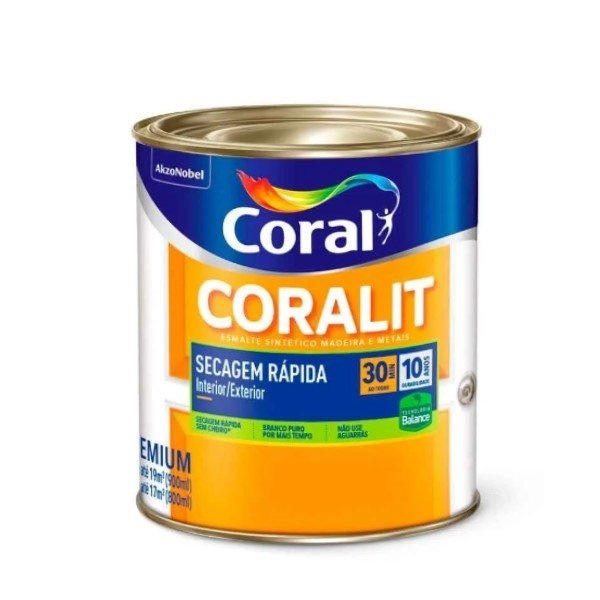 Coralit Balance Secagem Rápida Acetinado Cor Branco 900ml - Coral