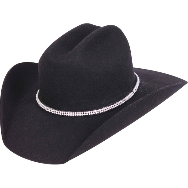 Chapeu Pralana Bareback Strass Preto Pralana Industria E Com Ltda Aba 7,5 cm / copa 11 cm aba: chapeu pralana bareback strass preto