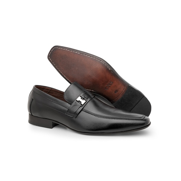 Sapato Social Masculino Mocassim CNS Preto | CNS Calçados