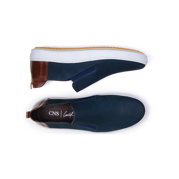 Tênis Jeans Slip On Masculino Ollie Azul Escuro