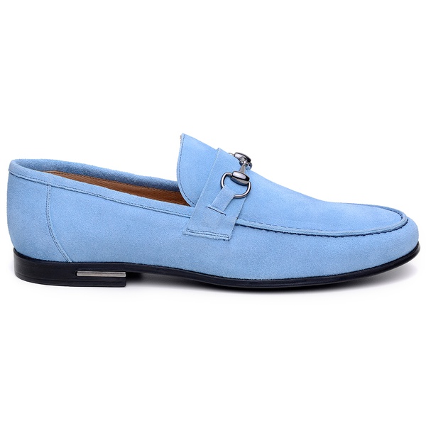 sapato mocassim azul masculino