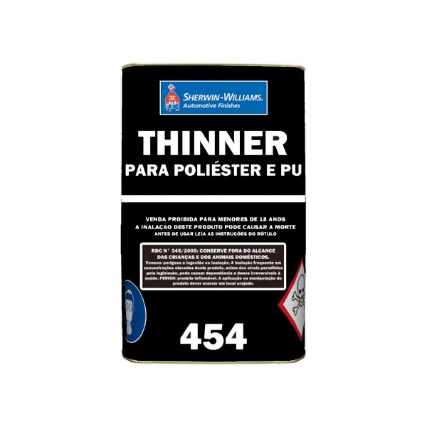 Thinner para Poliéster/Pu 454 5 Litros - Lazzuril