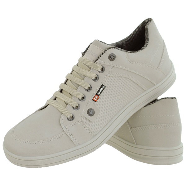 Sapatenis casual masculino CRshoes Areia | CRSHOES