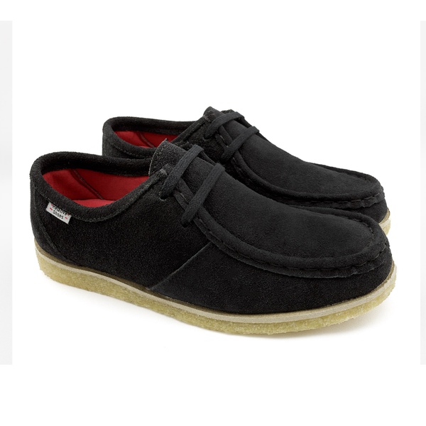 Sapato Cacareco Preto em couro natural, forrado em tecido poliéster e  solado crepe em borracha látex. | DALESHOES