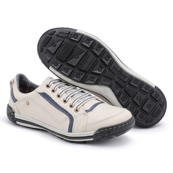 Sapatênis Masculino Daleshoes Street Areia em couro natural, forrado em  tecido poliéster com solado bicolor em TR. | DALESHOES