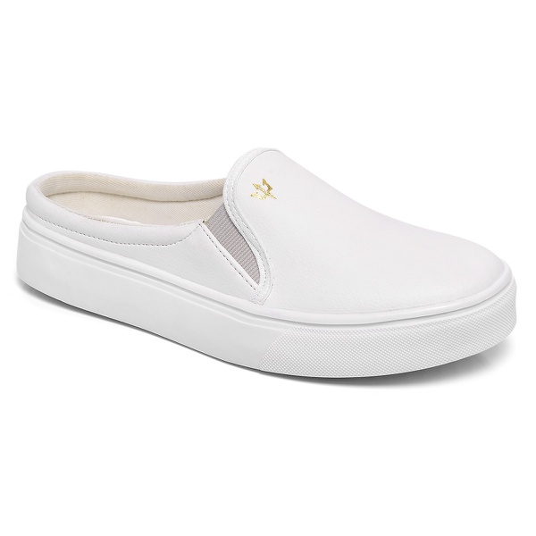 Tênis Mule Feminino Liso Branco | DALLUP'S