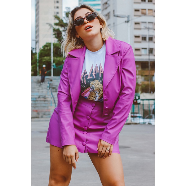 Jaqueta couro rosa Clearance