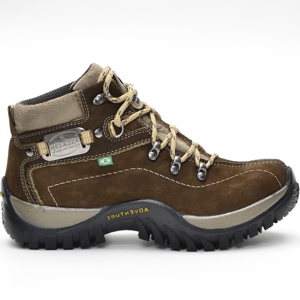 bota de couro masculina adventure