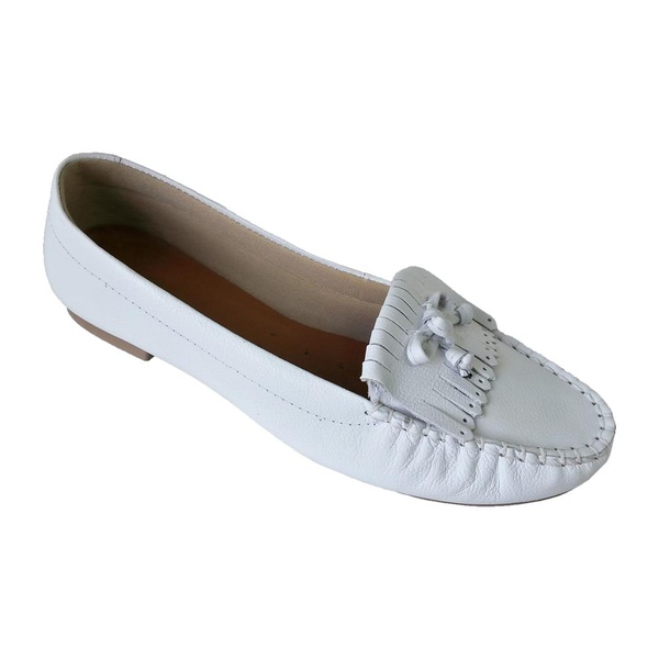 sapato branco couro feminino