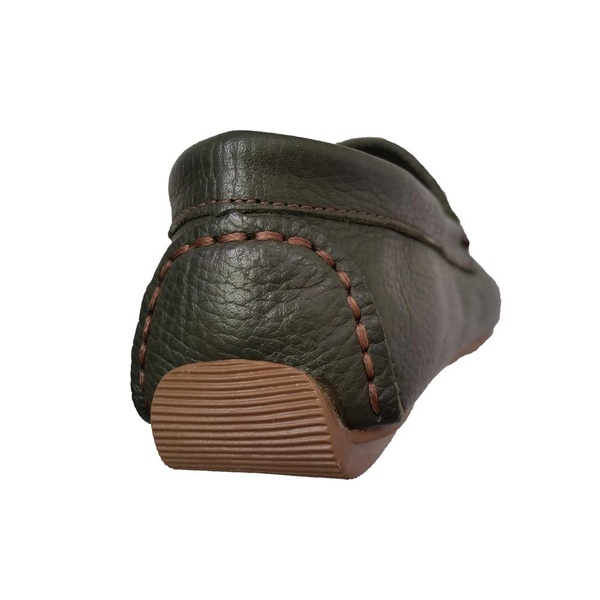 Mocassim em Couro Verde Musgo | DEDMARCALCADOS