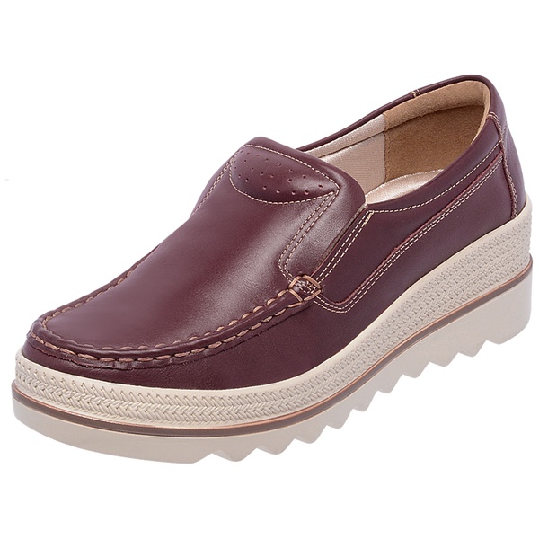 mocassim de couro legitimo feminino