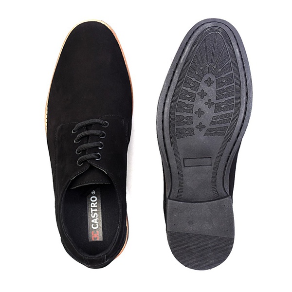 Sapato Masculino Casual em Couro Nobuck Preto | D\u0026R SHOES