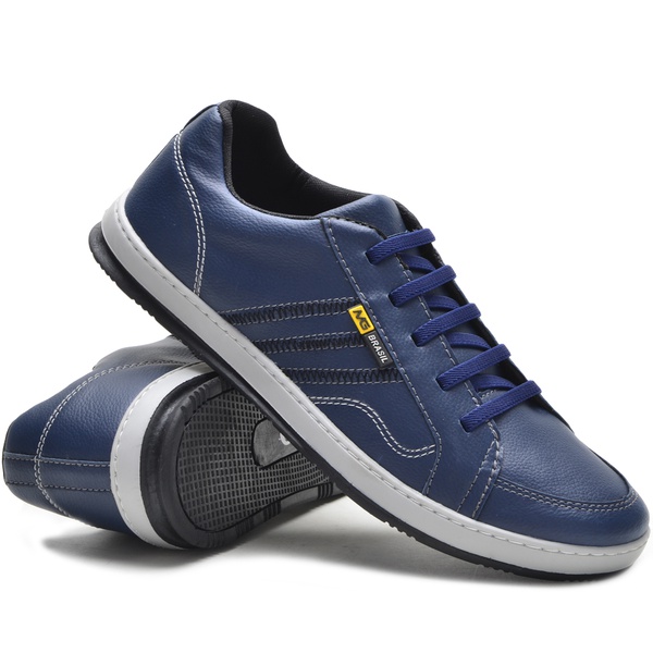 tenis couro sintetico masculino