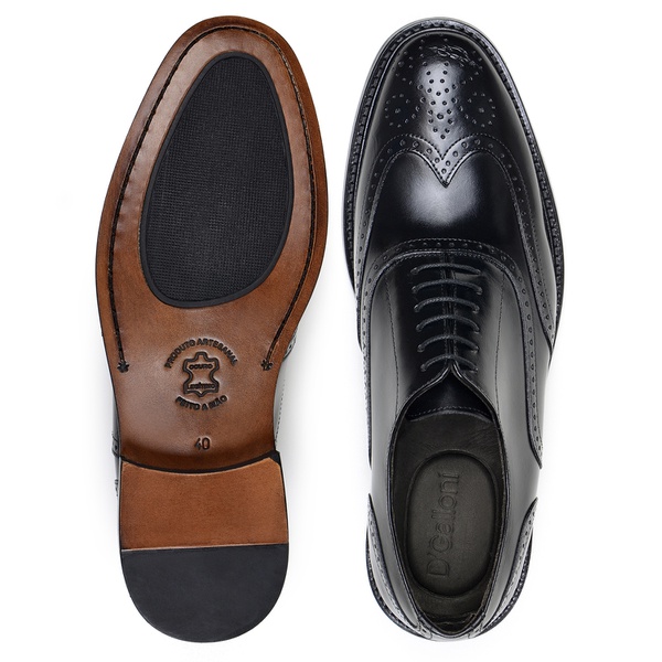 Sapato Social Brogue Oxford Mariano Preto | D'Galloni