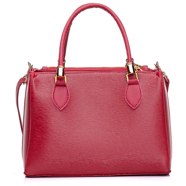 small red bolsa with handle