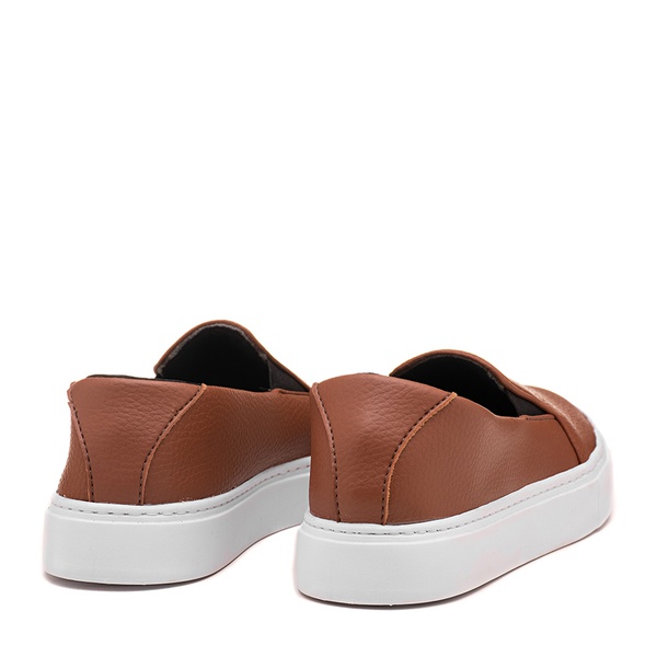 slip on marrom feminino