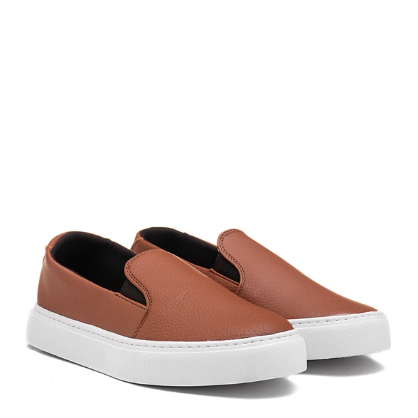 slip on feminino marrom