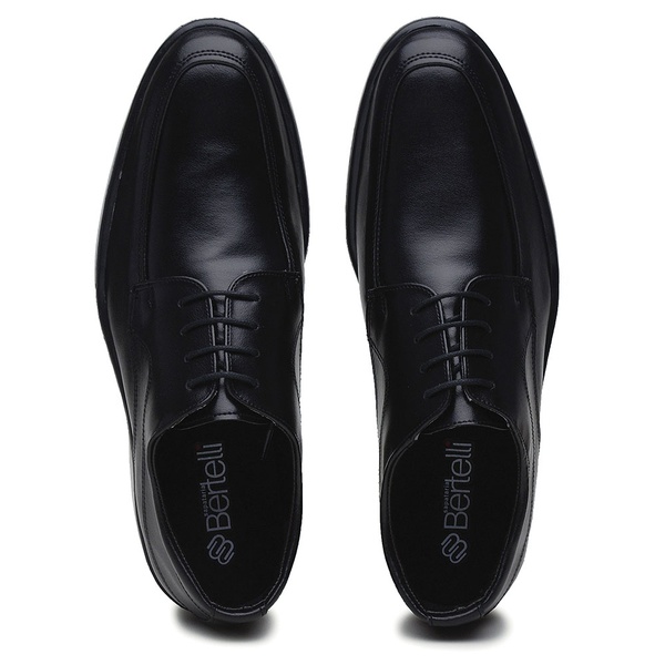 Sapato Social Comfort 2 Preto/Branco Couro Sintético - Linha Chaves |  Dhario Fashion