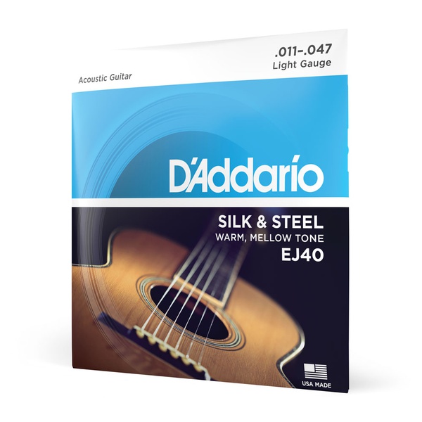 Encordoamento Violão Aço .011 D'Addario Silk & Steel EJ40
