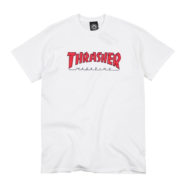 Camiseta Thrasher Outlined White