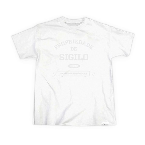 Camiseta Sigilo Propriedade de Sigilo Branca