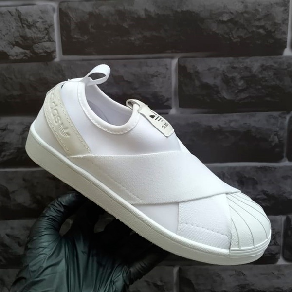 adidas superstar slip on branco