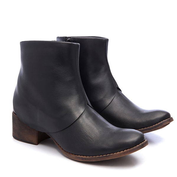 Bota Country Feminina Ames Couro Preto Elite Country
