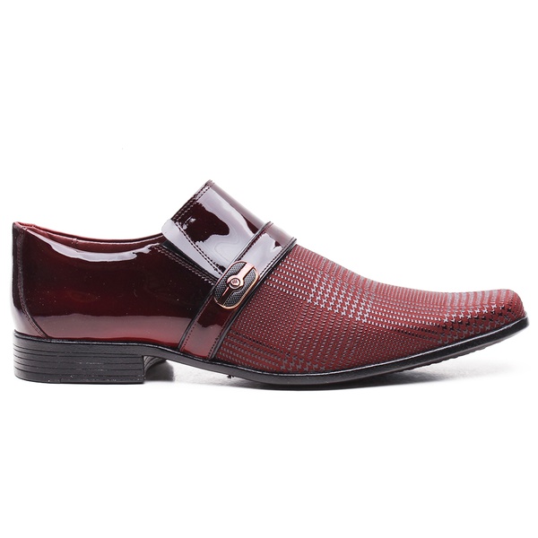 Sapato Social Gofer em Couro Legítimo Dark Red com Detalhes em Blob Xadrez  Exclusivo - 0901APU-89062 | ELITEDOSPES