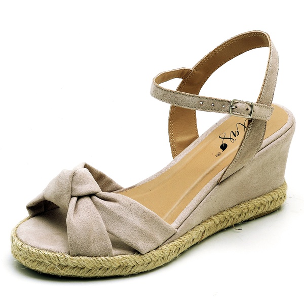 sandalia anabela salto medio