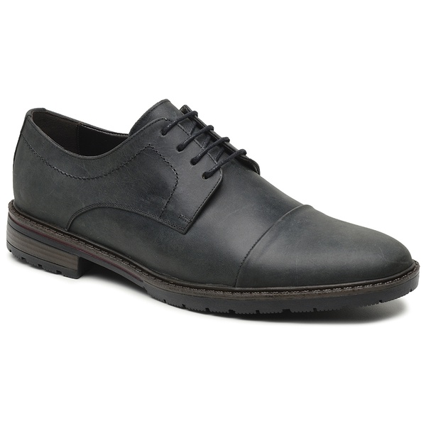Sapato Casual Crazy Horse Preto - ENURI - Calçados Masculinos