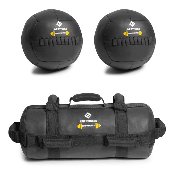 Kit De 2 Wall Ball + Power Bag Crossfit Funcional