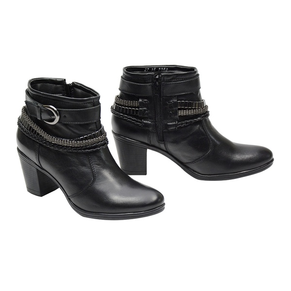 botinha cano curto couro shoes shoes preto