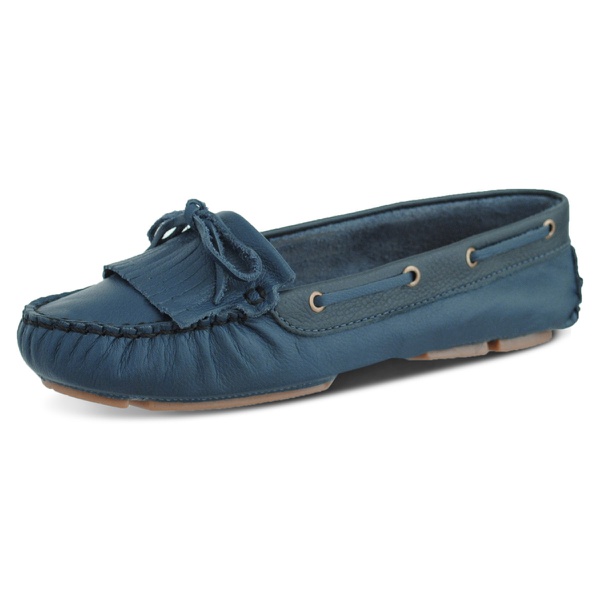 mocassim de couro legitimo feminino
