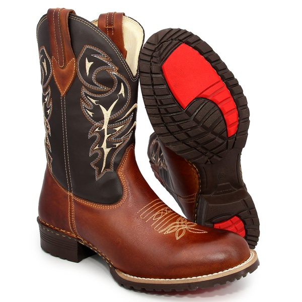 bota texana cano longo masculina