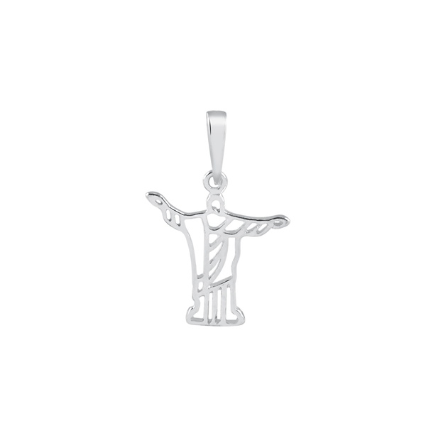 Pingente Cristo Redentor Vazado em Prata 925