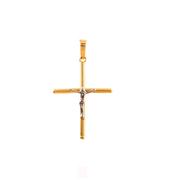 Pingente De Ouro 18k Crucifixo Com 21mm