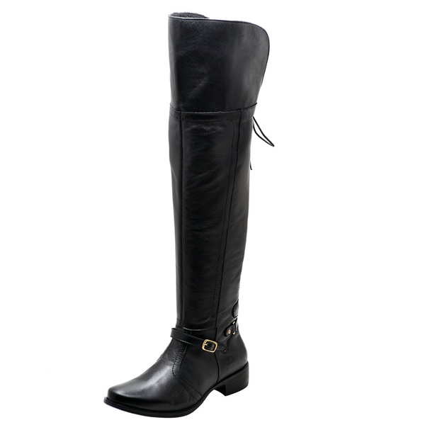 bota cano alto de amarrar