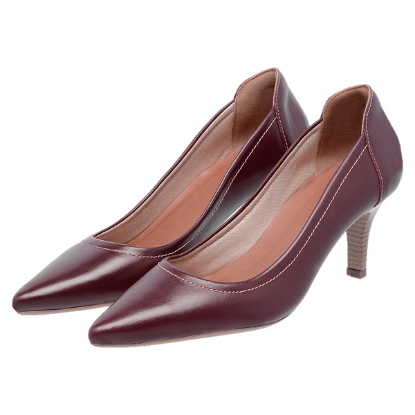 sapato scarpin vinho