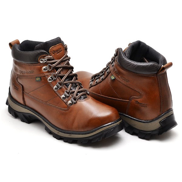 bota masculina adventure mochileiro couro legitimo
