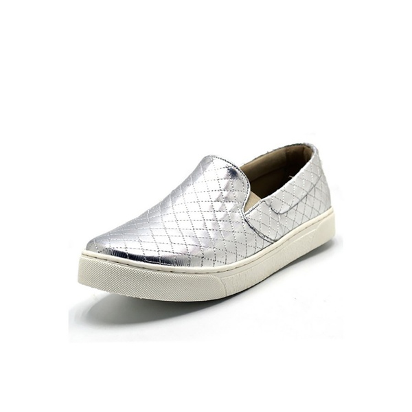 Tênis Slip On Via Marte Feminino - Preto/prata velho - Preto/prata velho -  214807