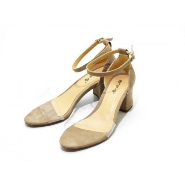 Sandália Salto Grosso Médio Nude | Flor da Pele