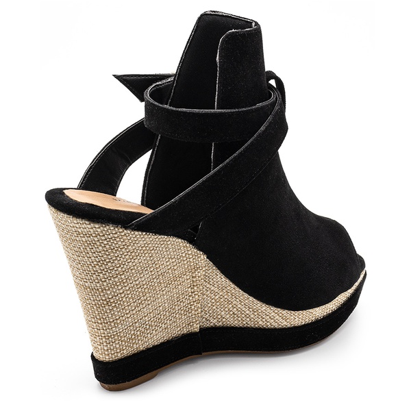 Compre Sandália Anabela com Fivela Branco Online