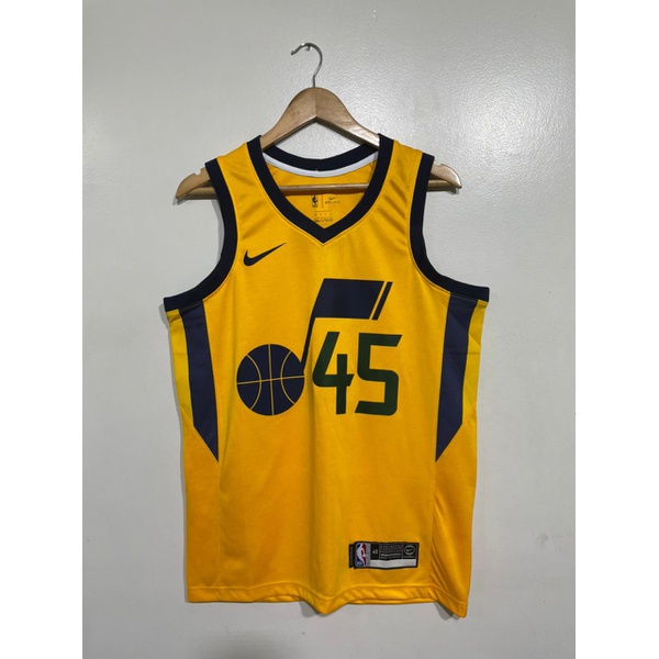 Regata Nba Utah Jazz Silk amarela (jogador) Mitchell 45