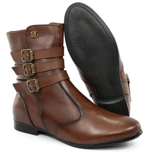 bota couro baixa