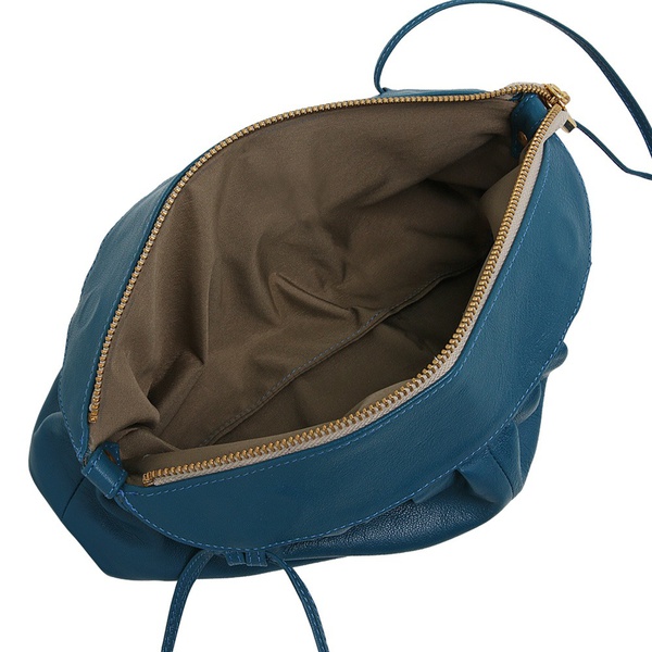 Bolsa Clutch Azul Petróleo Couro Legitimo Alícia Frieden | FRIEDEN