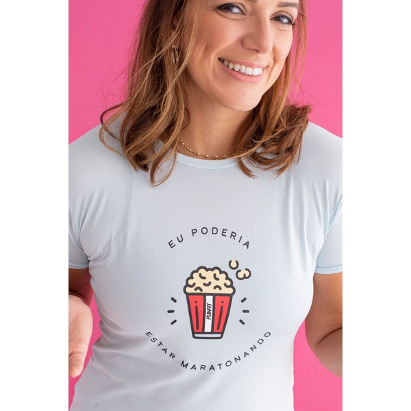 Camiseta Feminina Funfit - Eu Poderia Estar Maratonando