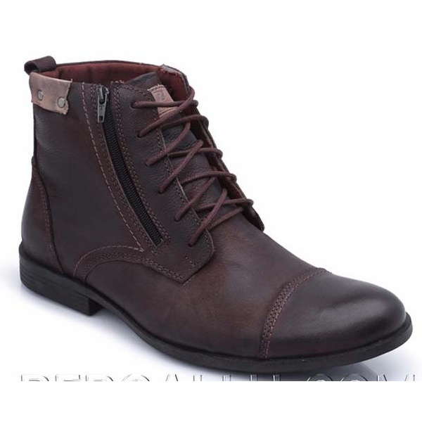 bota casual couro masculina