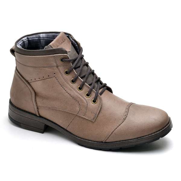 bota casual couro masculina