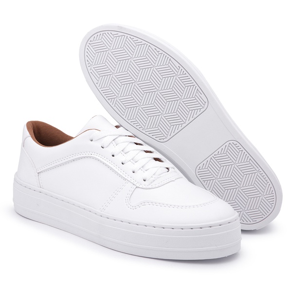 tenis branco plataforma alta