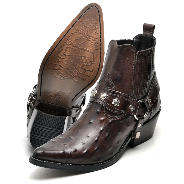 bota cano curto bico fino masculino